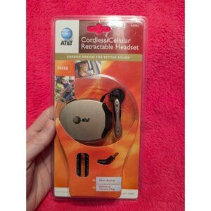 NEW AT&T H450 Cordless Cellular Retractable Headset 2.5mm Jack Earbud Mute Clip